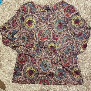 Talbots Multicolor Paisley Blouse